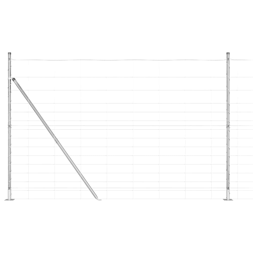 Wildzaun Silber 25 x 1.6 m Verzinkter Stahl
