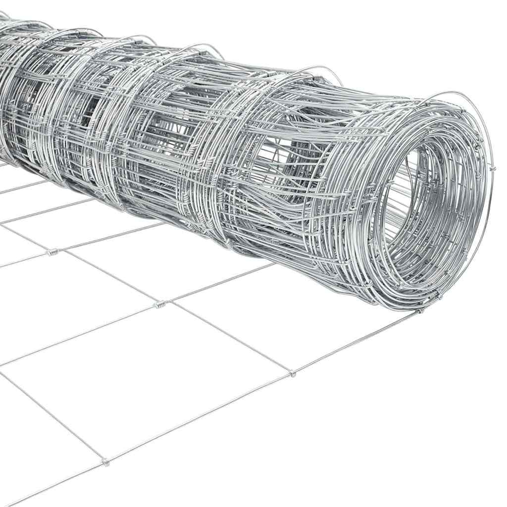 Wildzaun Silber 25 x 1.6 m Verzinkter Stahl