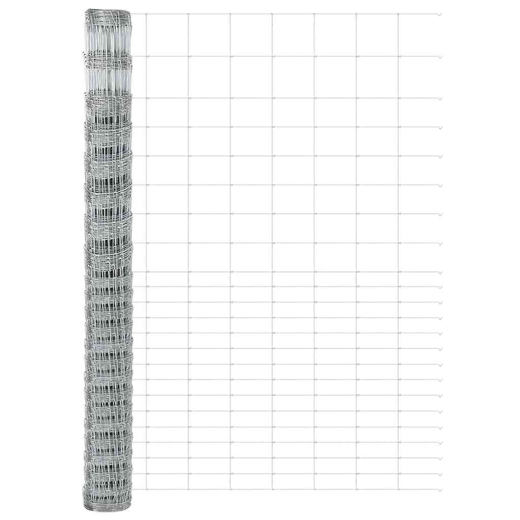 Wildzaun Silber 25 x 1.6 m Verzinkter Stahl