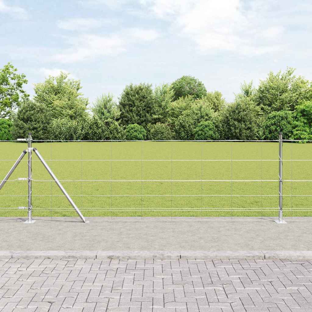 Wildzaun Silber 50 x 0.8 m Verzinkter Stahl
