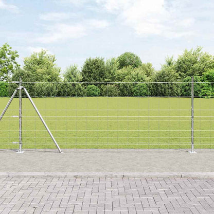 Wildzaun Silber 50 x 1 m Verzinkter Stahl