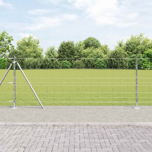 Wildzaun Silber 50 x 1 m Verzinkter Stahl