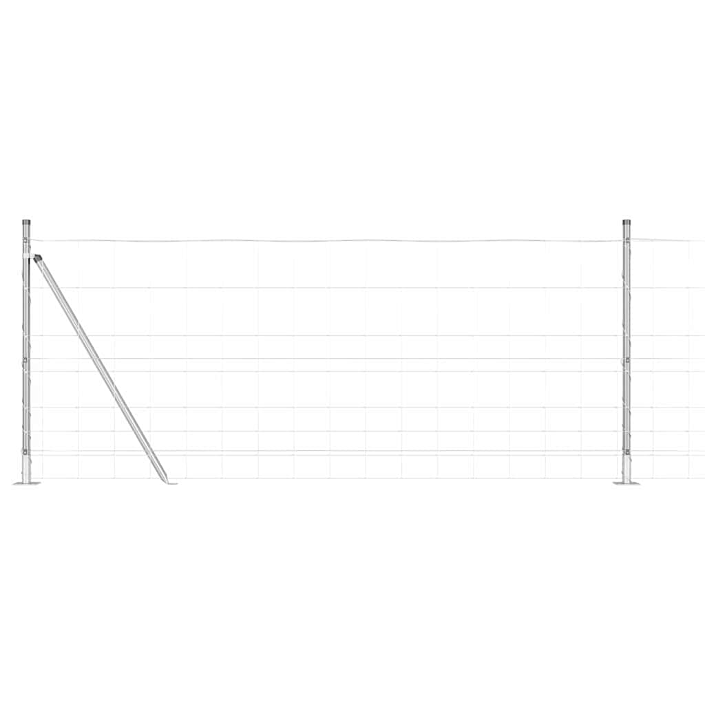 Wildzaun Silber 50 x 1 m Verzinkter Stahl