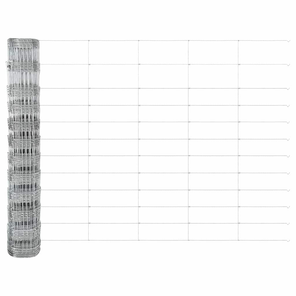 Wildzaun Silber 50 x 1.2 m Verzinkter Stahl