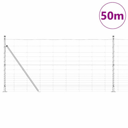 Wildzaun Silber 50 x 1.2 m Verzinkter Stahl