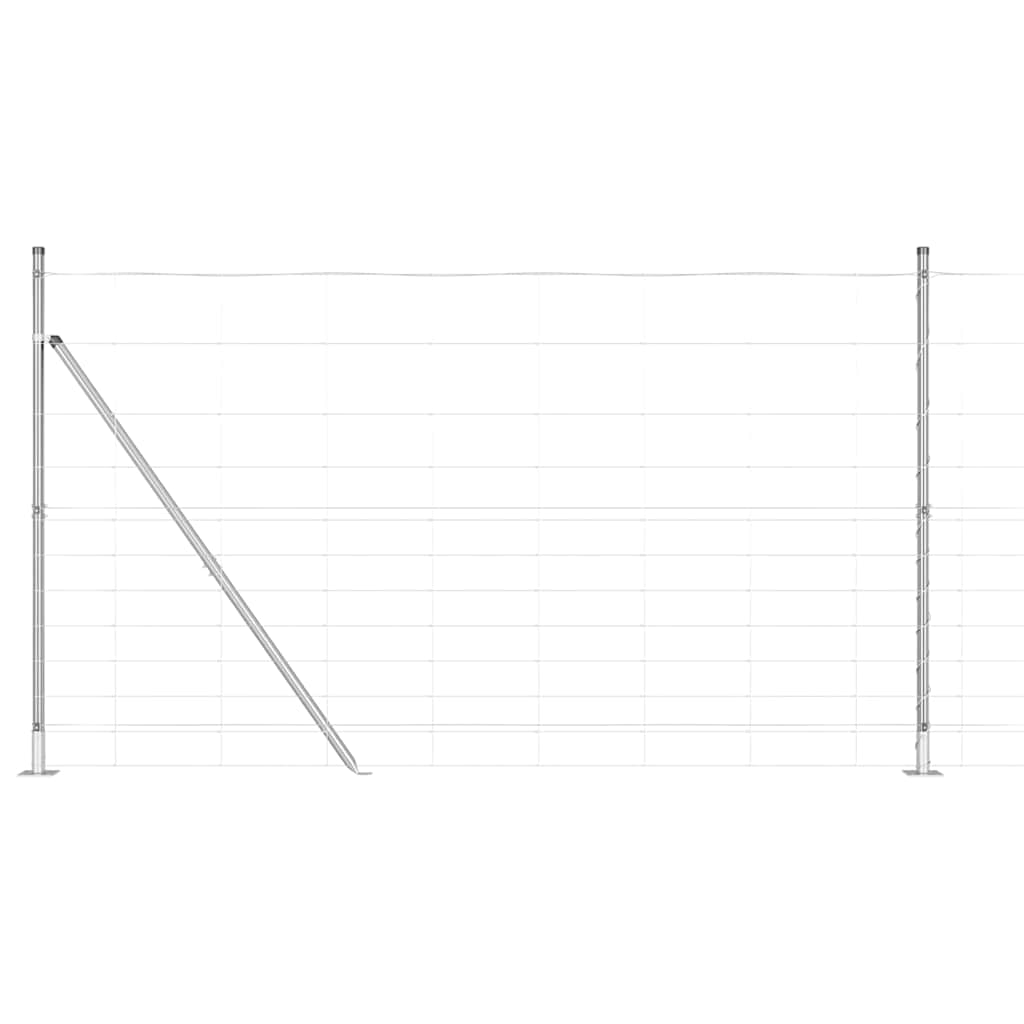 Wildzaun Silber 50 x 1.4 m Verzinkter Stahl