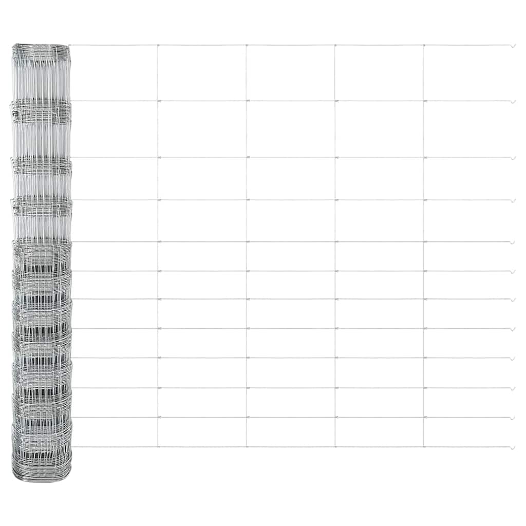 Wildzaun Silber 50 x 1.4 m Verzinkter Stahl