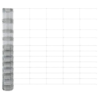Wildzaun Silber 50 x 1.4 m Verzinkter Stahl
