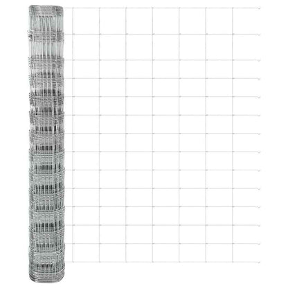 Wildzaun Silber 50 x 1.4 m Verzinkter Stahl