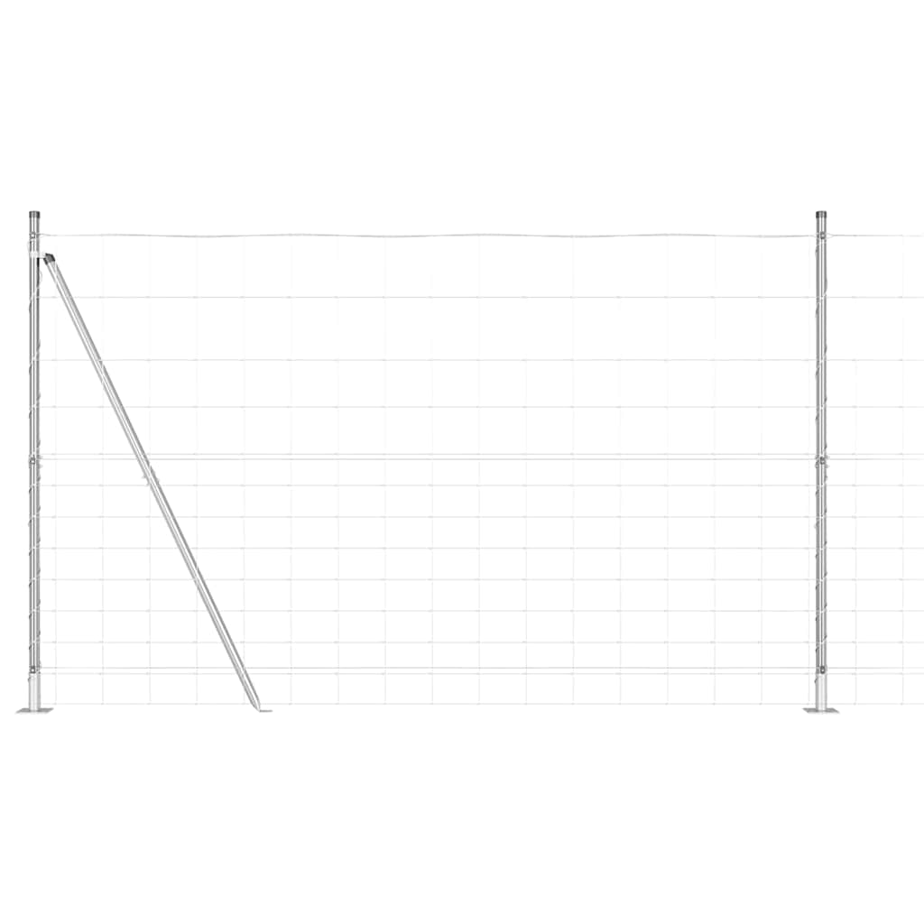 Wildzaun Silber 50 x 1.5 m Verzinkter Stahl