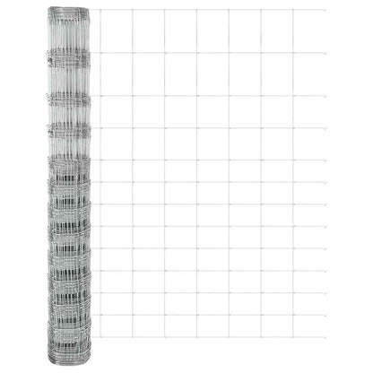 Wildzaun Silber 50 x 1.5 m Verzinkter Stahl