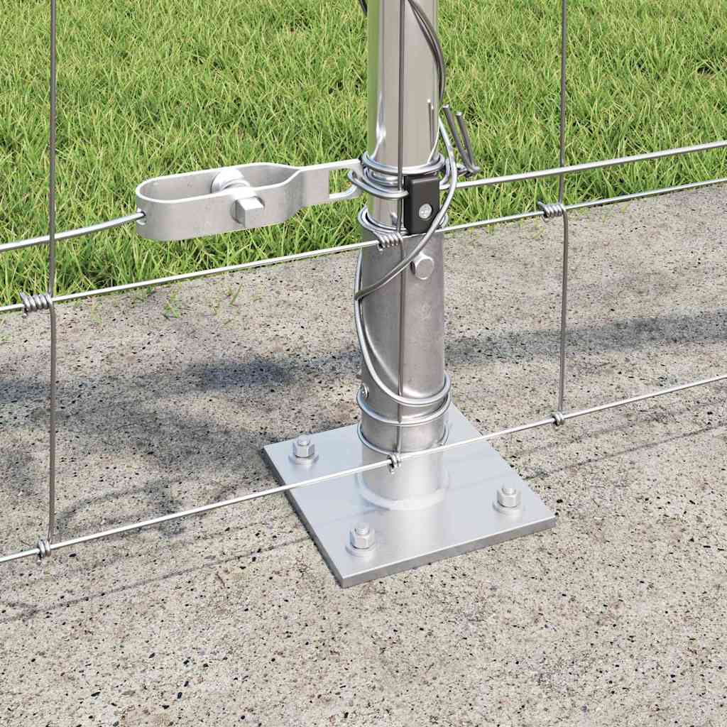 Wildzaun Silber 100 x 0,8 m Verzinkter Stahl
