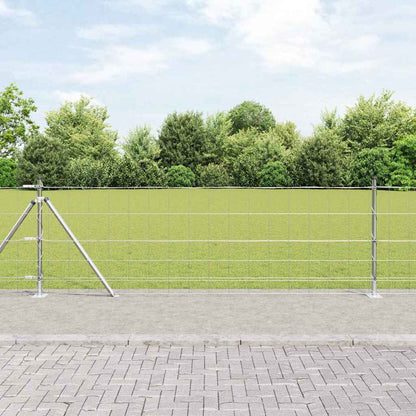 Wildzaun Silber 100 x 0.8 m Verzinkter Stahl