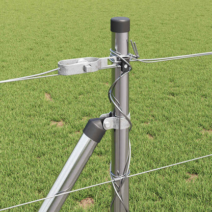 Wildzaun Silber 100 x 0,8 m Verzinkter Stahl