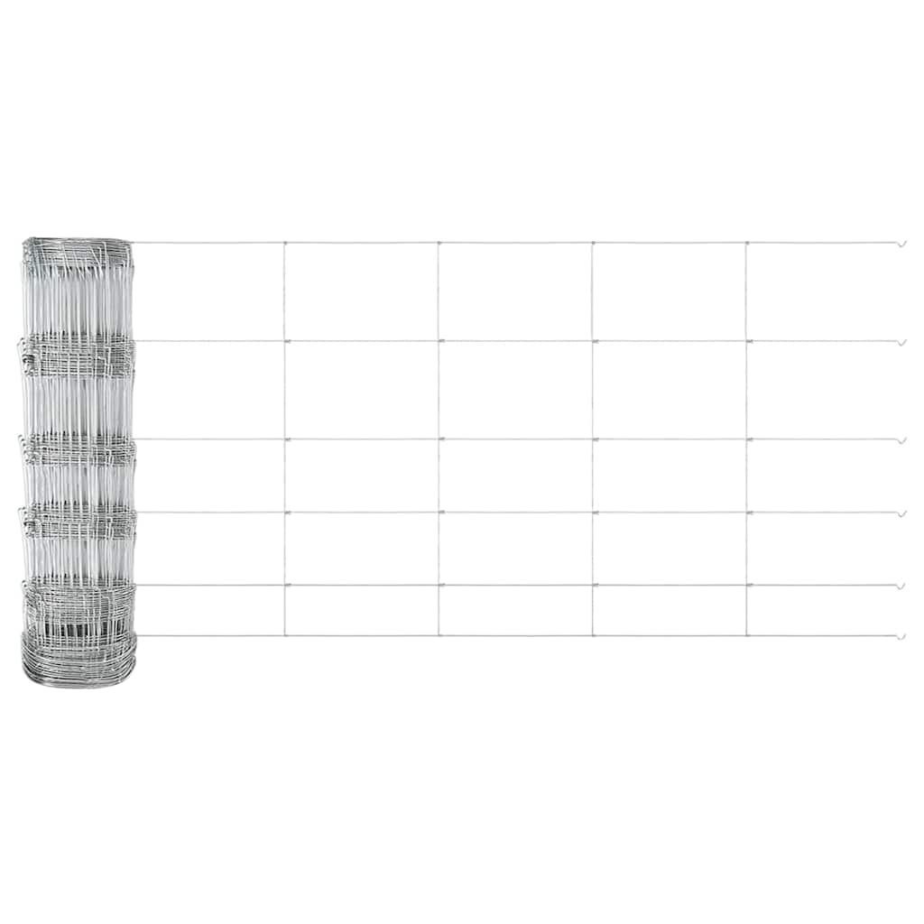 Wildzaun Silber 100 x 0.8 m Verzinkter Stahl