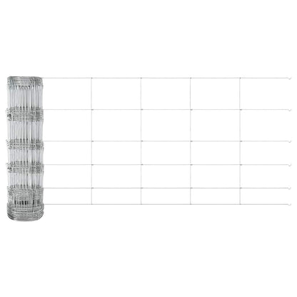 Wildzaun Silber 100 x 0.8 m Verzinkter Stahl