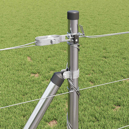 Wildzaun Silber 100 x 0,8 m Verzinkter Stahl