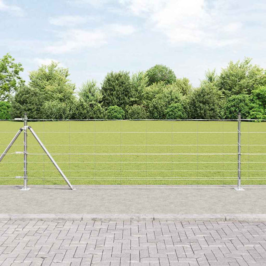 Wildzaun Silber 100 x 0.8 m Verzinkter Stahl