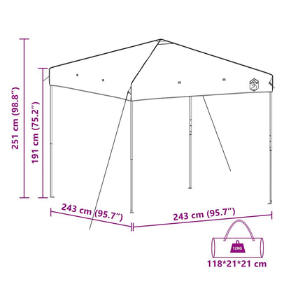 Pop-up Pavillon Zelt Blau 250 x 250 cm Stoff