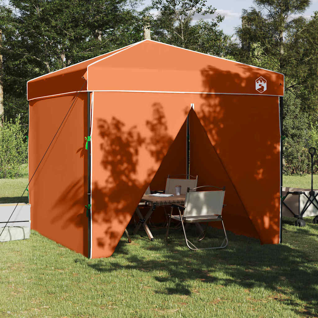 Pop-up Pavillon Zelt Orange 250 x 250 cm Stoff