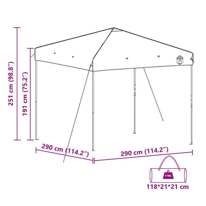 Pop-up Pavillon Zelt Blau 300 x 300 cm Stoff