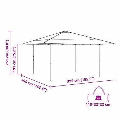 Pop-up Pavillon Zelt Blau 400 x 400 cm Stoff