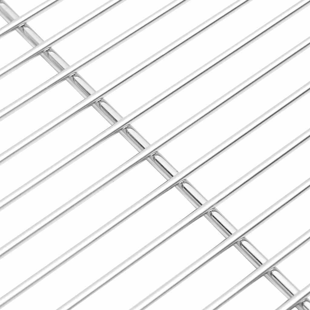 Grillrost Silber 40 x 30 cm Edelstahl