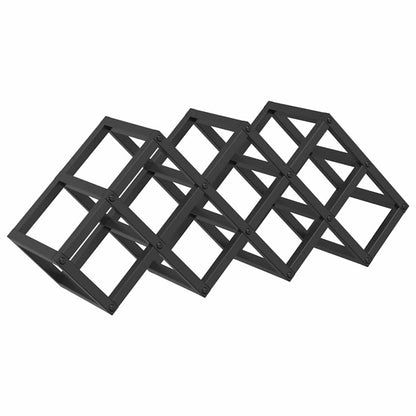 Weinregal Schwarz 63 x 16.5 x 25 cm Pulverbeschichteter Stahl
