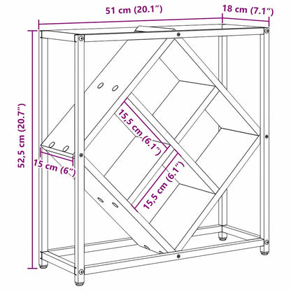 Weinregal Sonoma Eiche 51 x 18 x 52,5 cm Holzwerkstoff