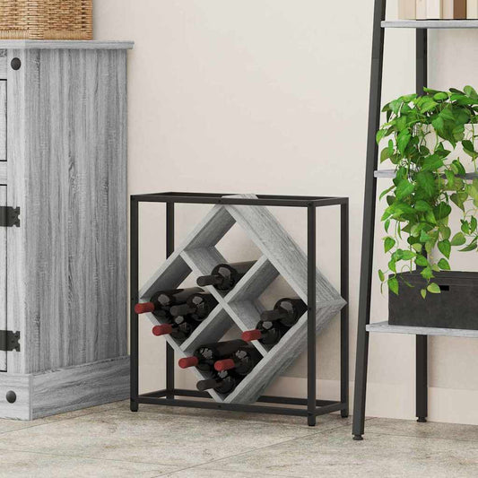 Weinregal Grau 51 x 18 x 52,5 cm Holzwerkstoff