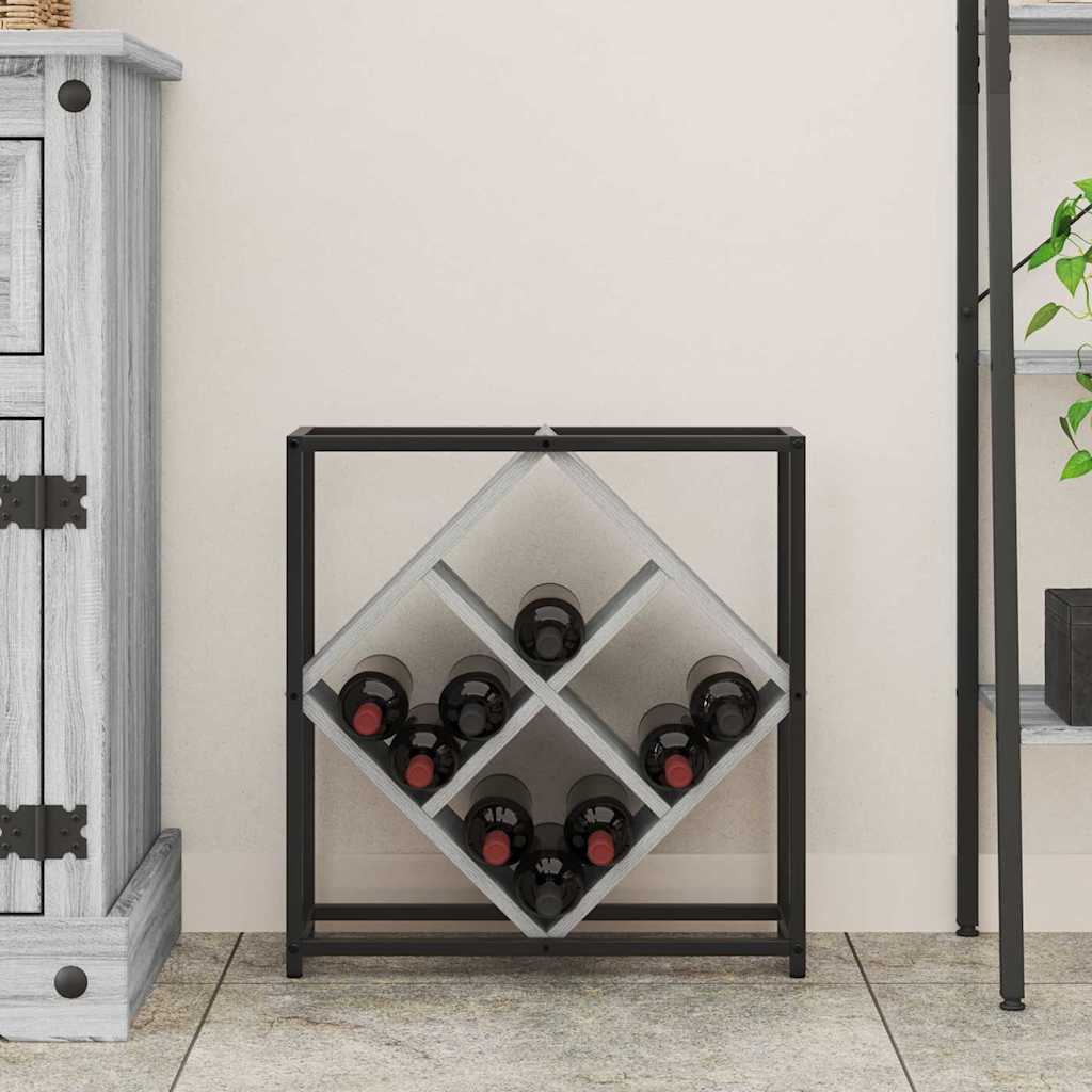 Weinregal Grau 51 x 18 x 52,5 cm Holzwerkstoff