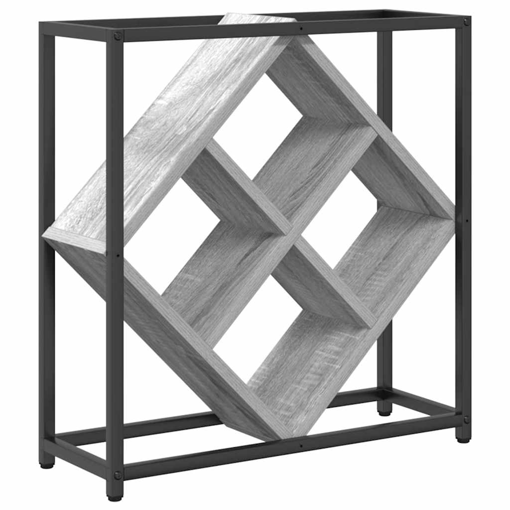 Weinregal Grau 51 x 18 x 52,5 cm Holzwerkstoff