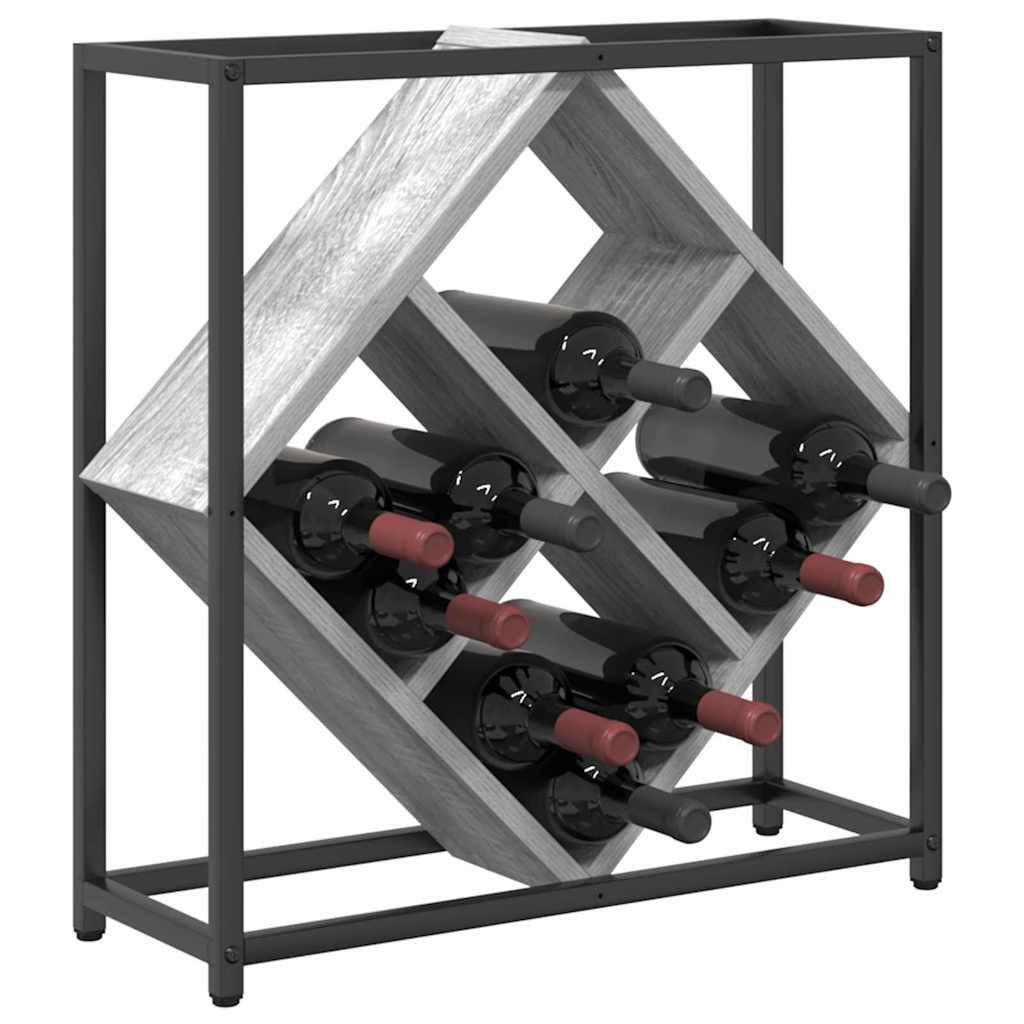 Weinregal Grau 51 x 18 x 52,5 cm Holzwerkstoff