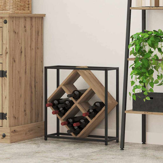 Weinregal Eiche handwerklich 51 x 18 x 52,5 cm Holzwerkstoff