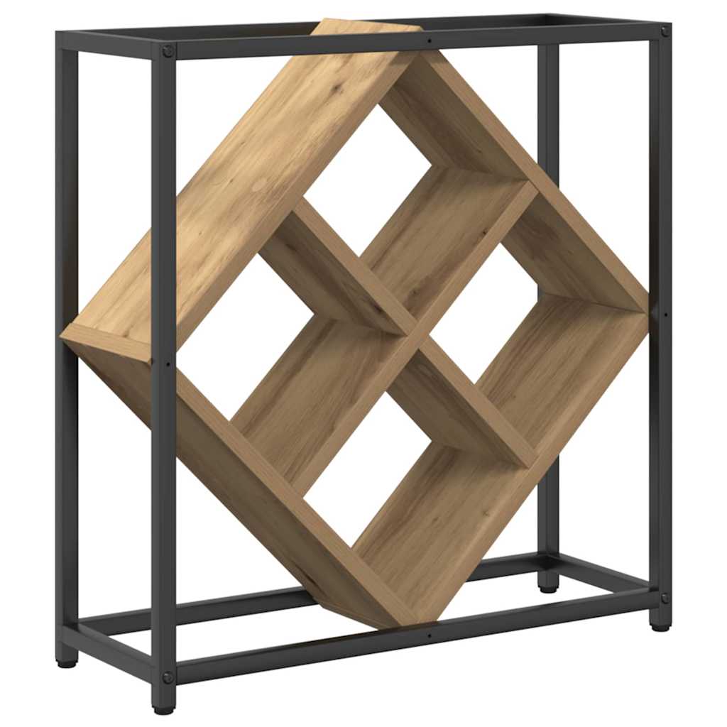 Weinregal Eiche handwerklich 51 x 18 x 52,5 cm Holzwerkstoff