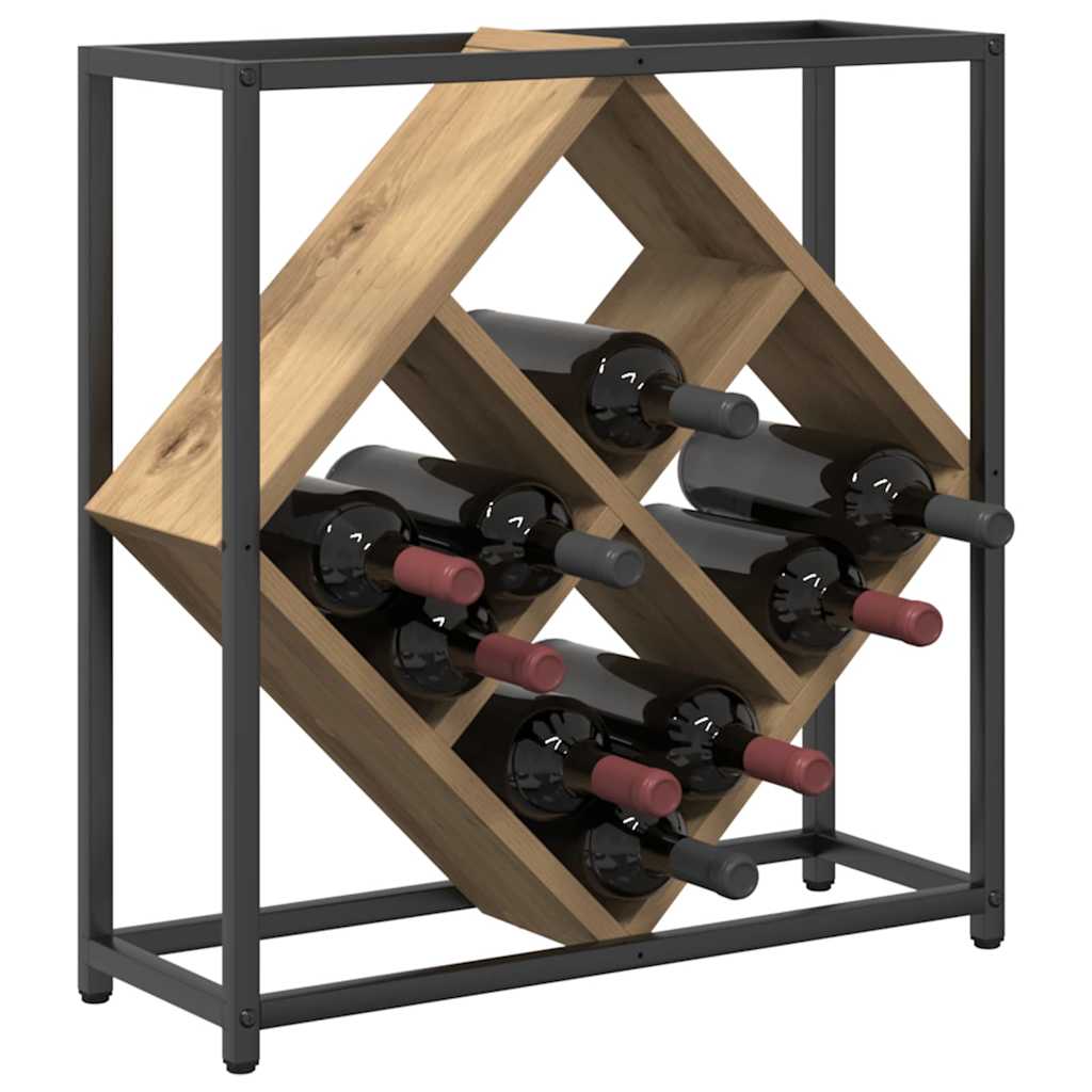 Weinregal Eiche handwerklich 51 x 18 x 52,5 cm Holzwerkstoff
