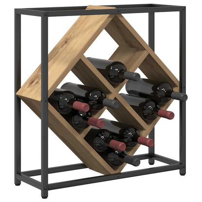 Weinregal Eiche handwerklich 51 x 18 x 52,5 cm Holzwerkstoff