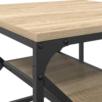 Couchtisch Sonoma Eiche 51 x 50 x 40 cm Ingenieurholz und Stahl