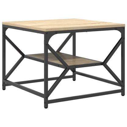 Couchtisch Sonoma Eiche 51 x 50 x 40 cm Ingenieurholz und Stahl