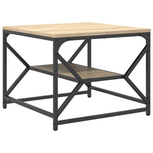 Couchtisch Sonoma Eiche 51 x 50 x 40 cm Ingenieurholz und Stahl