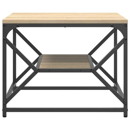 Couchtisch Sonoma Eiche 51 x 50 x 40 cm Ingenieurholz und Stahl