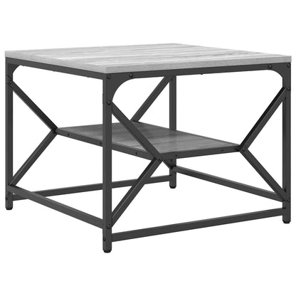 Couchtisch Grau Sonoma 51 x 50 x 40 cm Ingenieurholz und Stahl