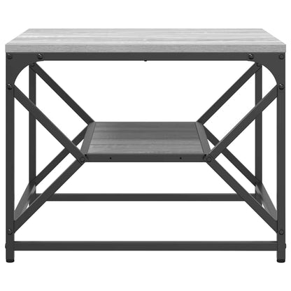 Couchtisch Grau Sonoma 51 x 50 x 40 cm Ingenieurholz und Stahl