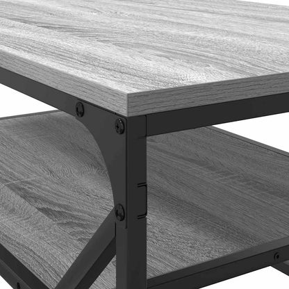 Couchtisch Grau Sonoma 90 x 50 x 40 cm Ingenieurholz und Stahl