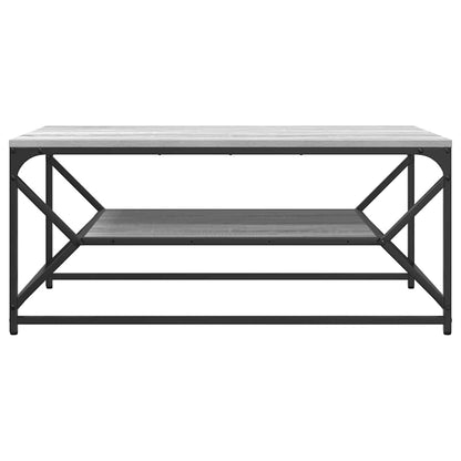 Couchtisch Grau Sonoma 90 x 50 x 40 cm Ingenieurholz und Stahl