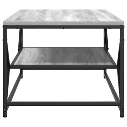 Couchtisch Grau Sonoma 90 x 50 x 40 cm Ingenieurholz und Stahl
