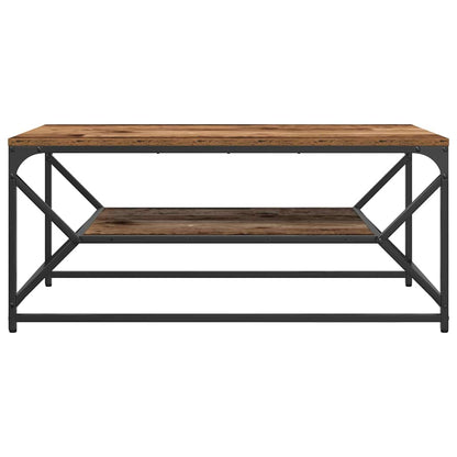 Couchtisch Altholz 90 x 50 x 40 cm Ingenieurholz und Stahl