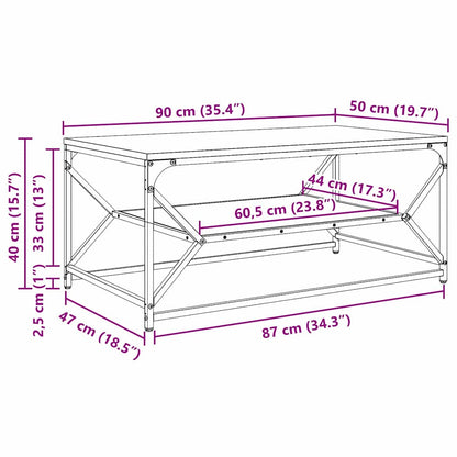 Couchtisch Eiche handwerklich 90 x 50 x 40 cm