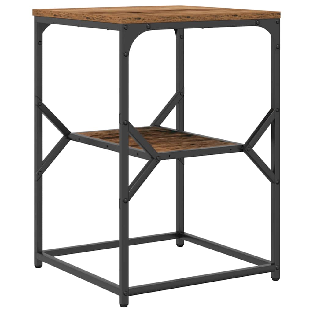 Beistelltisch Altholz 41 x 40 x 60 cm Ingenieure Holz und Stahl