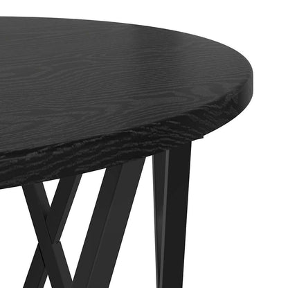 Beistelltisch 2 pcs Schwarze Eiche 50 x 50 x 40 cm